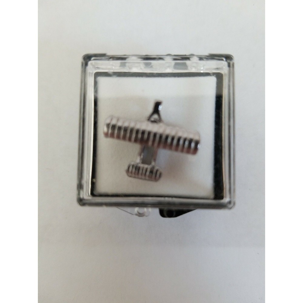 Wright B Flyer Air Plane Metal Tie Tack in Plastic Case NEW Great Gift